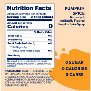 Sugar Free Pumpkin Spice Syrup - Just Believe Boutique