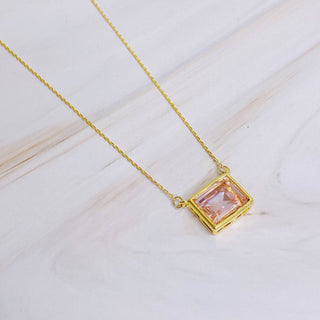 Sweet Square Pendant Necklace: Diamond Clean - Just Believe Boutique