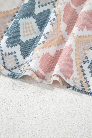 Tassel Tie Neck Balloon Sleeve Blouse - Just Believe Boutique