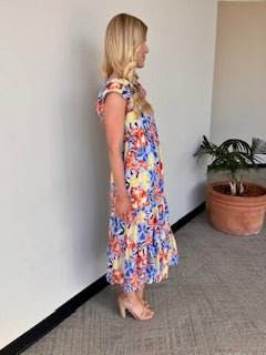 Tropical Print Maxi Dress - Just Believe Boutique