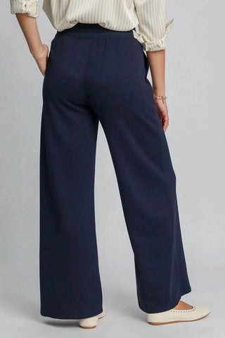 Umgee Drawstring Wide Leg Pants with Pockets - Just Believe Boutique