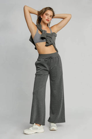 Umgee Full Size Drawstring Wide Leg Pants with Pockets - Just Believe Boutique