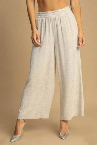 Umgee Full Size High Waisted Embellished Linen Pants Plus Size - Just Believe Boutique