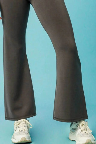 Umgee High-Waisted Flare Leggings - Just Believe Boutique