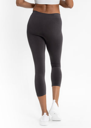 Traditional Cropped Leggings - Charcoal - Just Believe Boutique