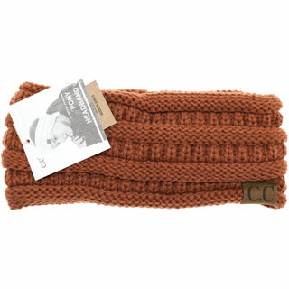 C.C. Ponytail Headband Solid Ribbed beanie - Just Believe Boutique
