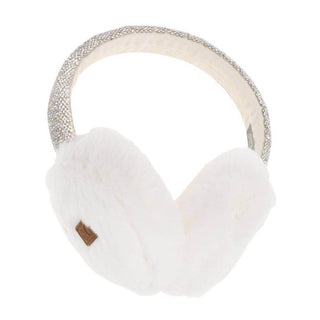 Faux Fur Rhineston Band Earmuff - Just Believe Boutique