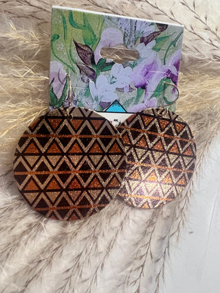 Metal Gold Aztec Earrings - Just Believe Boutique