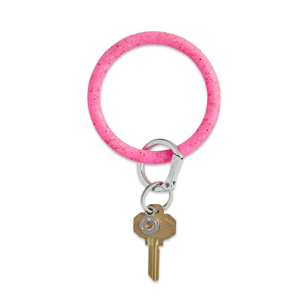 Tickled Pink Confetti Key Ring - Just Believe Boutique