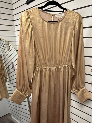 Woven Metallic Dress