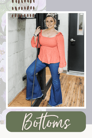 All pants, jeans and bottoms. 