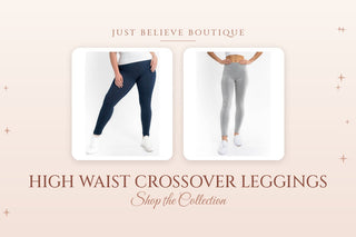 High Waist Crossover Leggings collection at Just Believe Boutique in Marion, VA