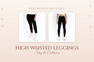 High Waisted Leggings collection at Just Believe Boutique in Marion, VA