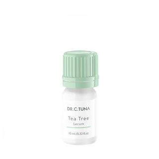 Dr. C. Tuna Tea Tree Serum bottle with mint green cap
