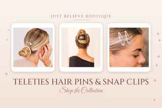 TELETIES Hair Pins and Snap Clips collection at Just Believe Boutique in Marion, VA