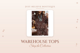 Warehouse Tops collection at Just Believe Boutique in Marion, VA