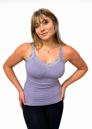 Lace Cami: Violet Grey