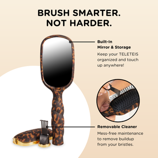 TELETIES Detangler Brush for Thick Hair - Tortoise
