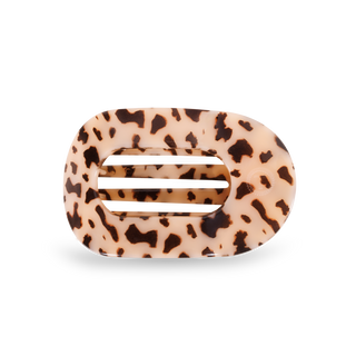 Teleties Flat Round Hair Clip, Medium – Blonde Tortoise