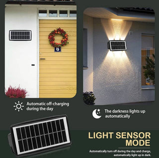 OutdoorSolarOutlet - Solar Wall Lights Outdoor Waterproof Led Up and Down Wall Lights,Solar Outdoor Lights Wall Sconce Exterior Lighting