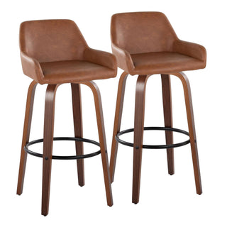 LumiSource and Grandview Gallery - Daniella 30" Fixed-Height Barstool - Set of 2