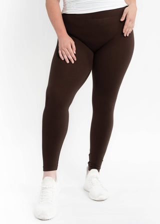 High Waisted Leggings - Curvy Fit: BLACK