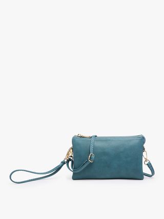 Jen & Co. - Riley Monogrammable 3 Compartment Crossbody/Wristlet | M013