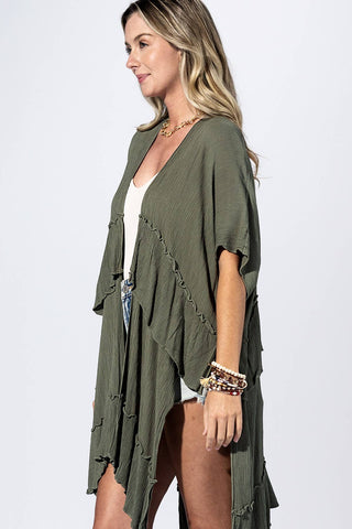 Cascade Ruffle Kimono