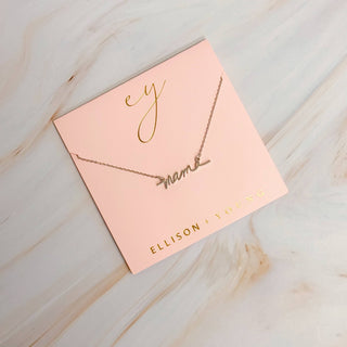 Mama Script Necklace by Ellison+Young