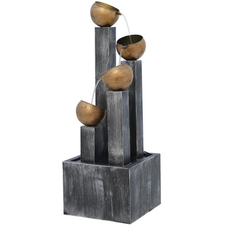 Import Corner - A-22927: METAL WATER FOUNTAIN WITH LED LGHTS 15"W, 42"H