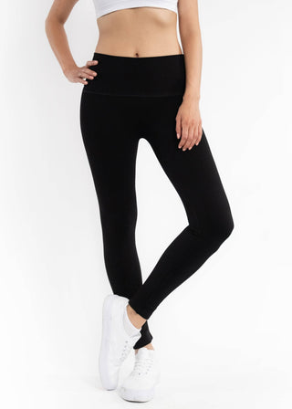 Fleece Lined Leggings: Black