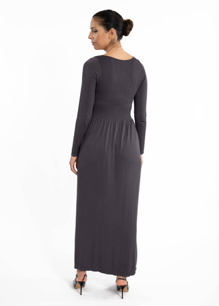 Long Sleeve Maxi Dress: Black