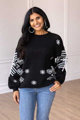 Silver Snowflake Sweater