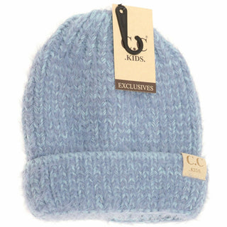 Kids Fuzzy Solid Beanie- C.C