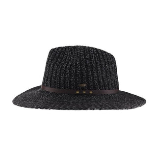 Knit C.C Fedora Hat with Leather Band