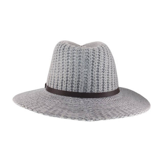 Knit C.C Fedora Hat with Leather Band