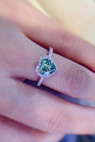 1-Carat Moissanite Heart Ring - Just Believe Boutique