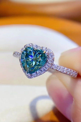 1-Carat Moissanite Heart Ring - Just Believe Boutique