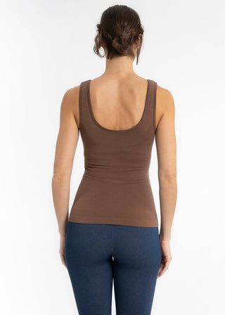 Built-In-Bra Tank: Charcoal