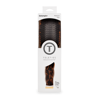 TELETIES Medium Hair Detangler Brush - Tortoise
