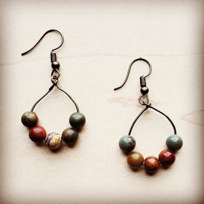 Picasso Jasper Small Hoop Earring - JustBelieve.Boutique