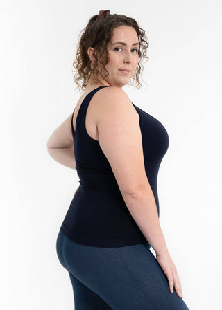 Built-In-Bra Tank - Curvy Fit: Toffee