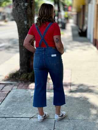 Judy blue Cropped Denim Overalls