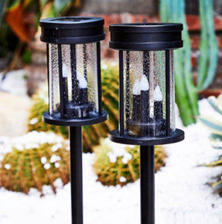 OutdoorSolarOutlet - Solar Flickering Candle Lantern Outdoor Garden Stake Lights