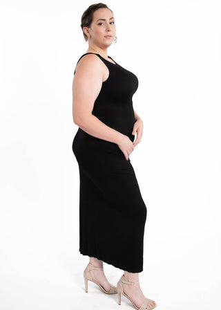 Sleeveless Maxi Dress: Black