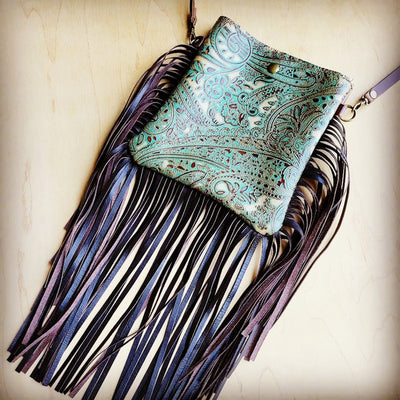 Small bag w/ Brown Paisley Fringe no pocket - JustBelieve.Boutique