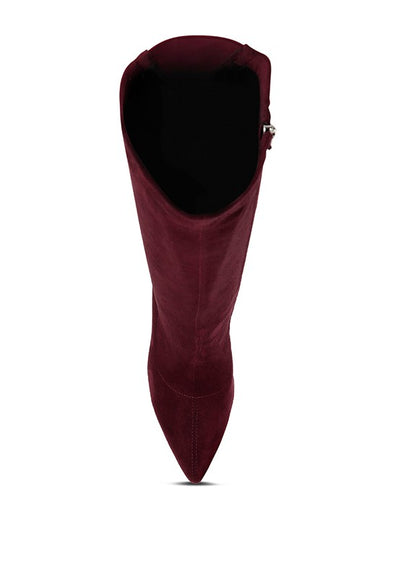 Gladol Calf Pointed Flat Boots