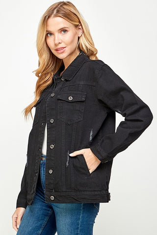 Women's Denim  Jacket with Fleece Hoodies