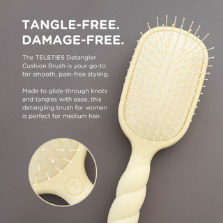 TELETIES Medium Hair Detangling Brush - Tan