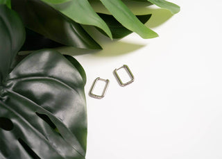 18K Gold PVD Rounded Rectangle Everyday Huggie Earrings - Just Believe Boutique